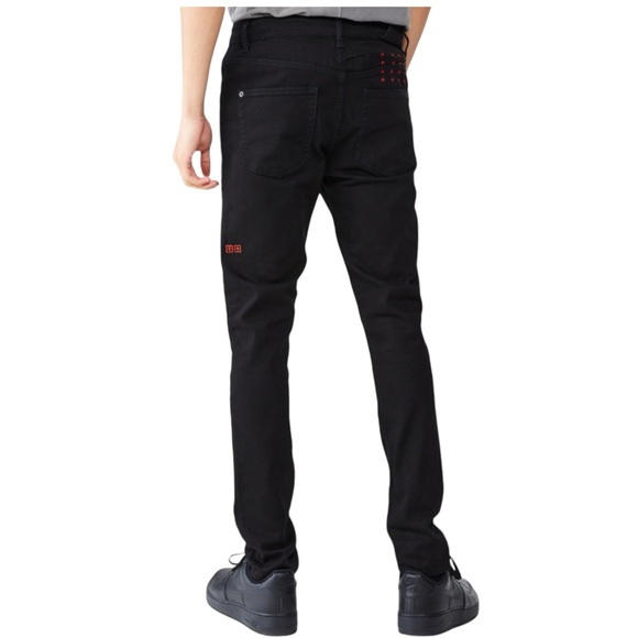 ksubi Men's Chitch Laid Black Slim Fit Jeans in Faded Black
